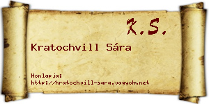 Kratochvill Sára névjegykártya